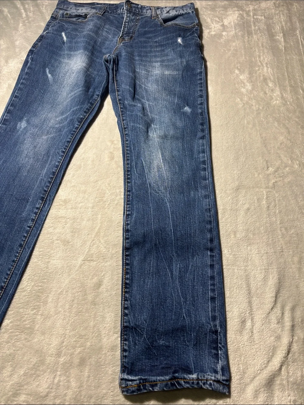 Aeropostale Men’s Skinny Jeans 31x32 Distressed Medium Wash Denim